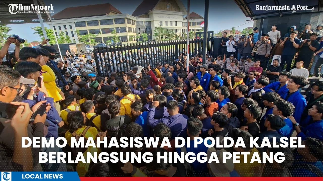 Termasuk Kasus Pembunuhan Mahasiswi ULM, Ini Tuntutan Demo Mahasiswa di Depan Mapolda Kalsel