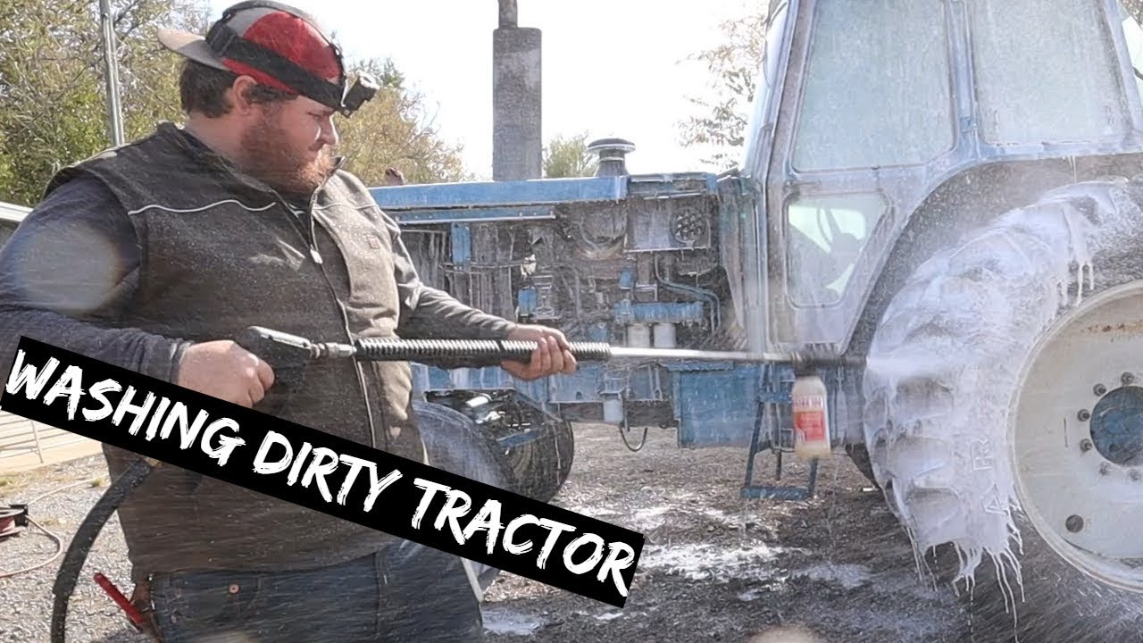 Pressure Washing Our OLD abandoned $700 Tractor its Absolutely Filthy