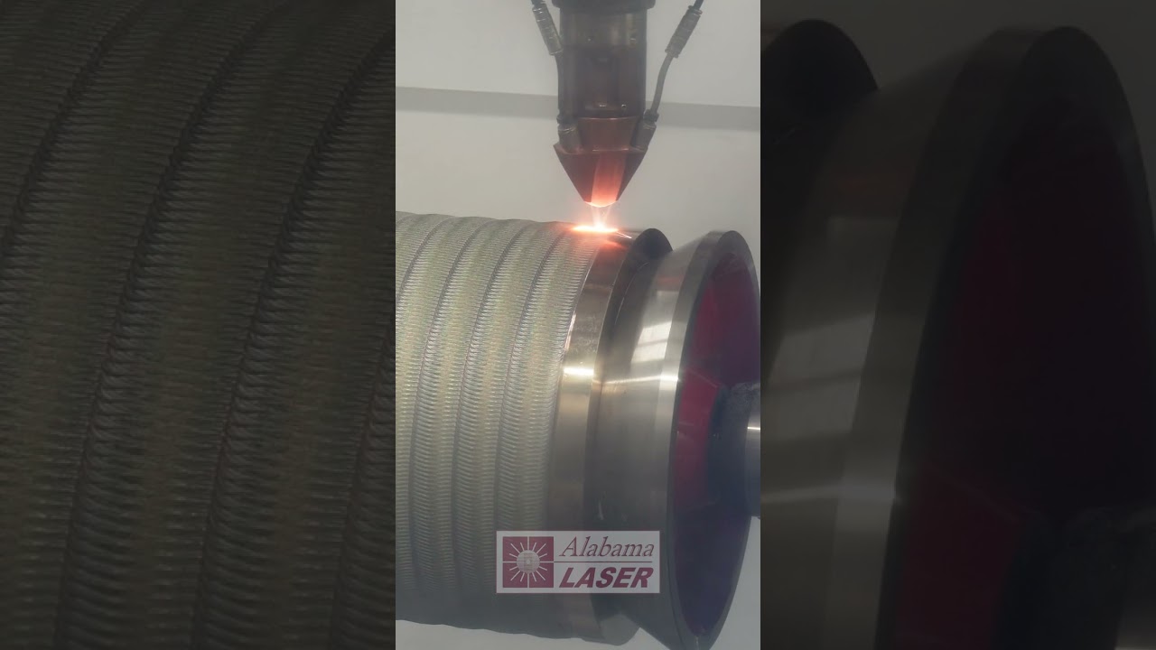 Laser cladding - pump shaft sleeve repair   #lasercladding  #pumprepair  #shorts