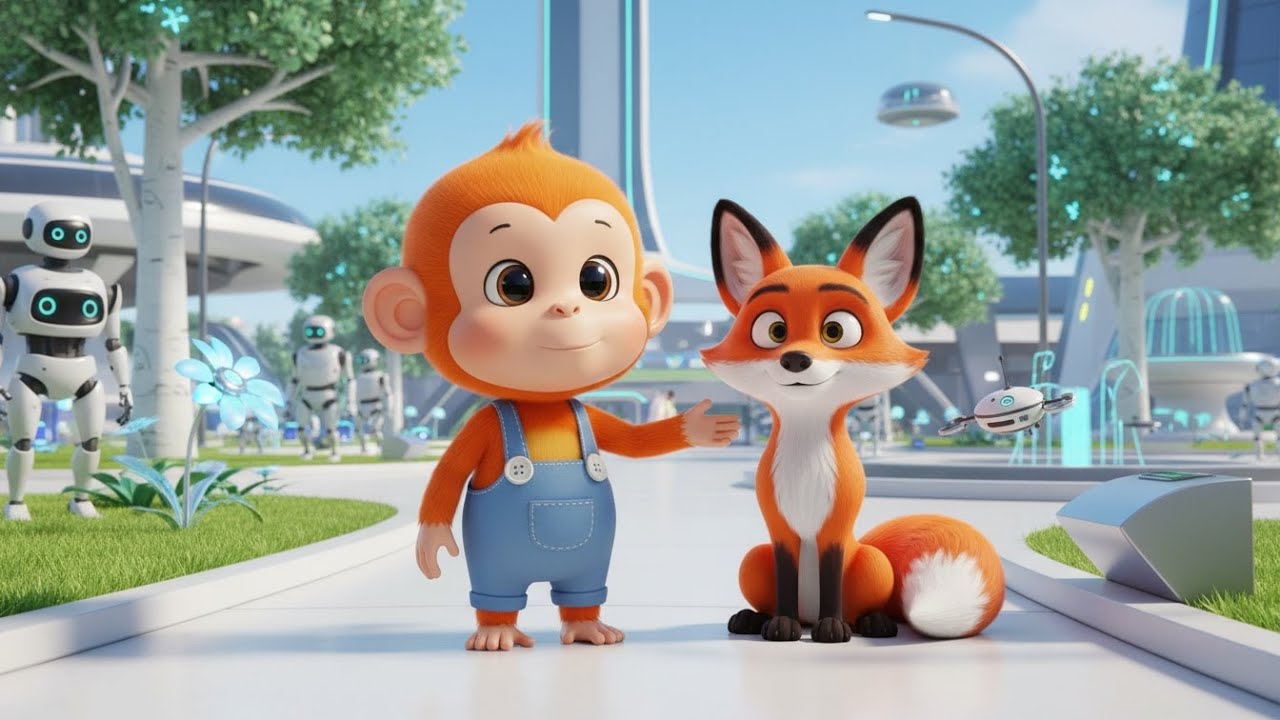 The monkey in the robot park #monkey