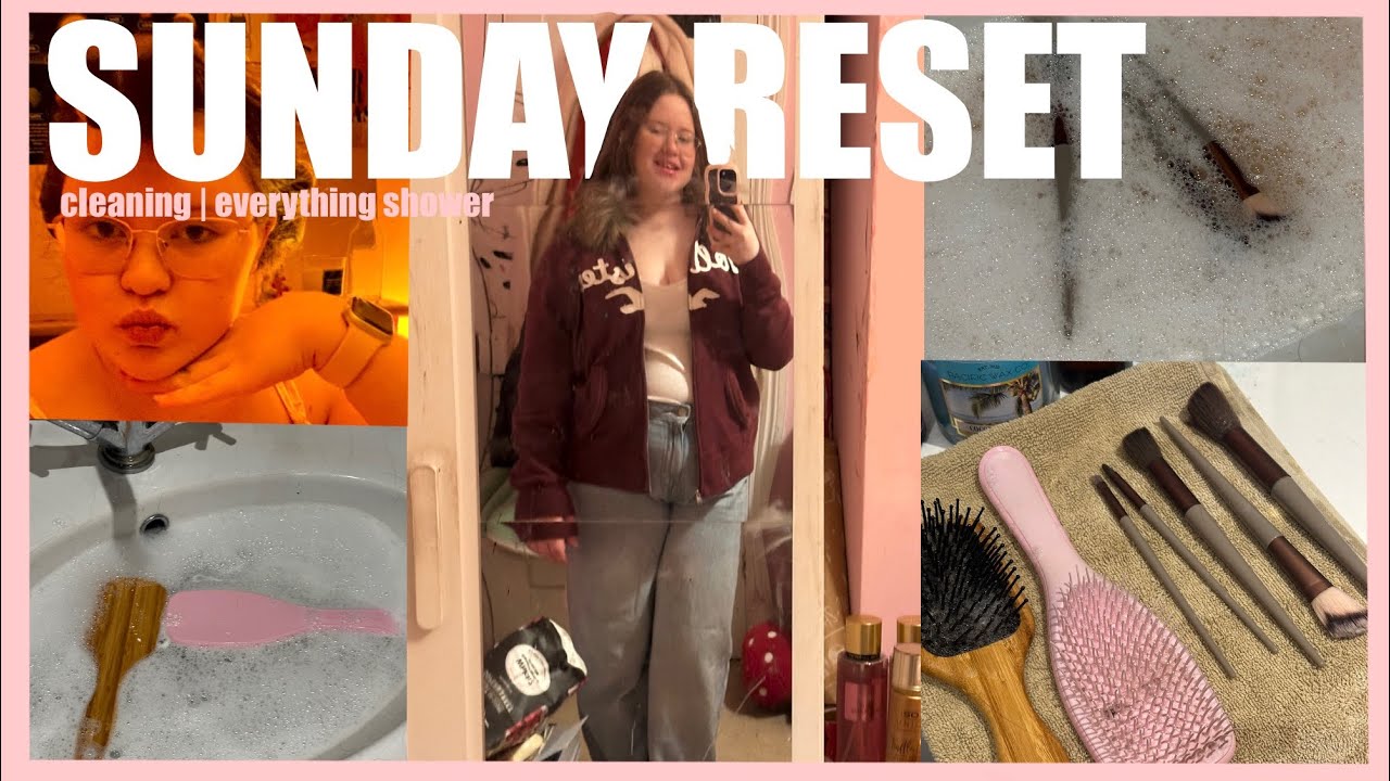 SUNDAY RESET VLOG: cleaning | everything shower