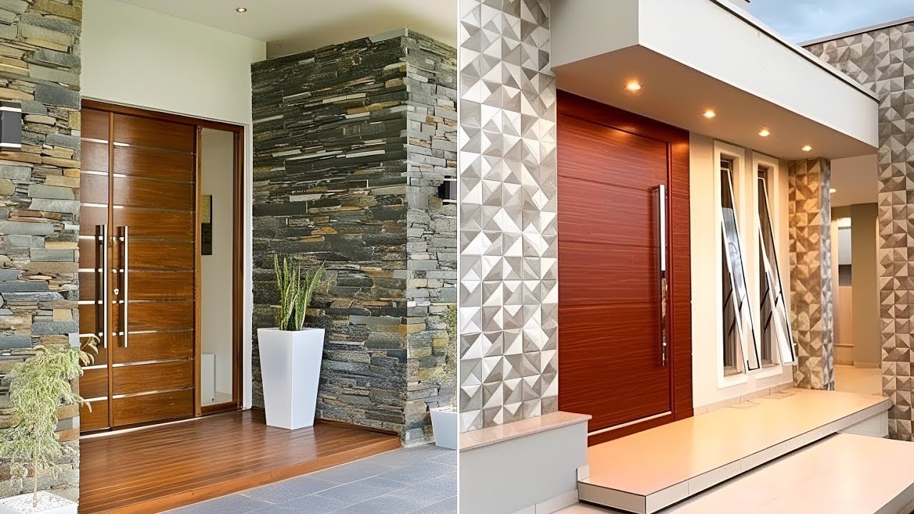 100 Ideas para Diseño de Pared Frontal Exterior de Casa 2024 Diseño de Fachadas en Piedra del Hogar