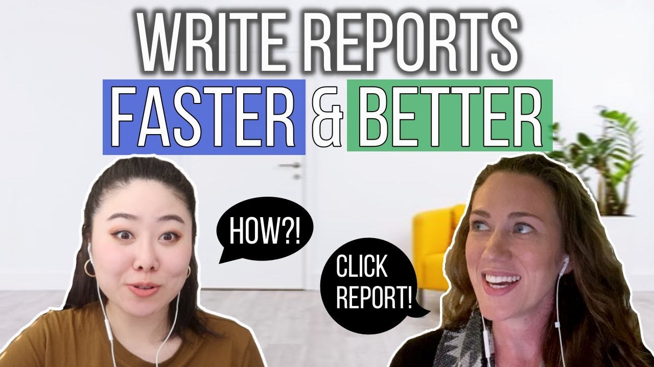 How to write FASTER + BETTER reports | Interview with a School Psychologist: Jenna W. (Click Report)