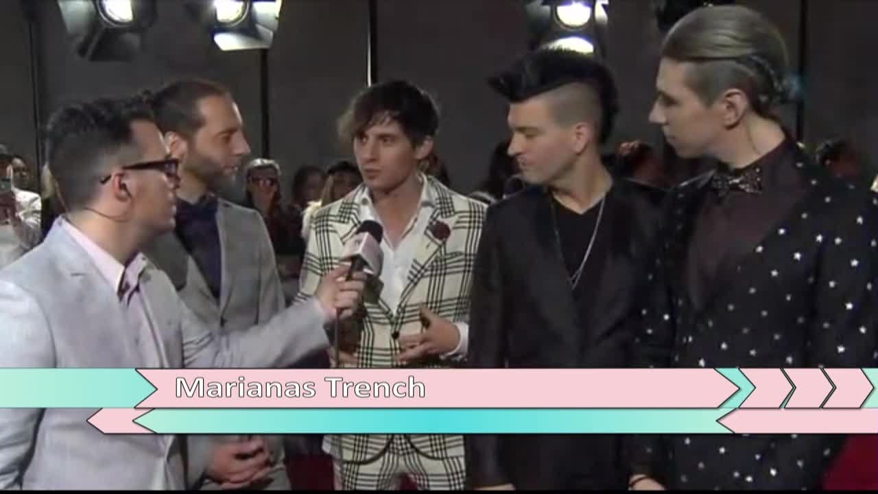 Marianas Trench on the Red Carpet at the 2018 JUNO Awards