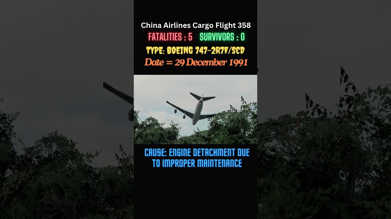 China Airlines Cargo Flight 358 #aviation #planecrash #rip #animation #shorts