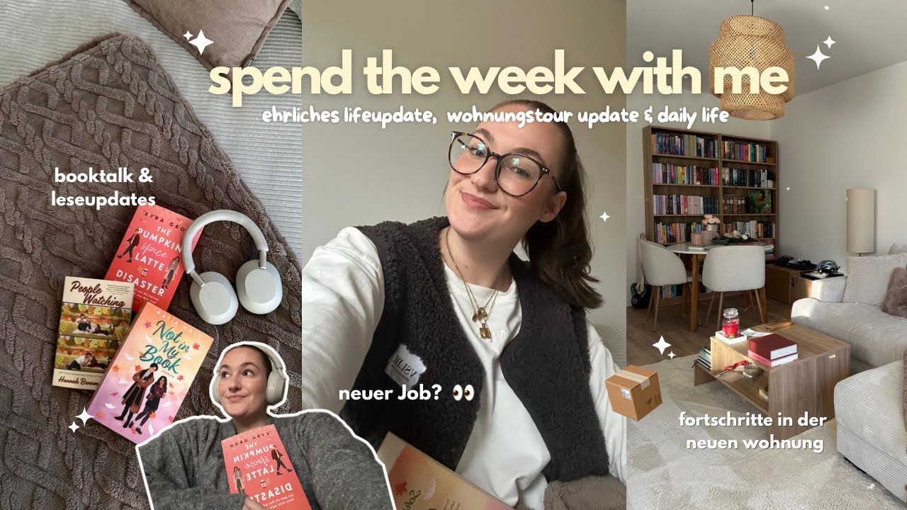 weekly vlog: lifeupdate & wohnungsupdate, bücher lesen & girlstrip nach lübeck 🌟