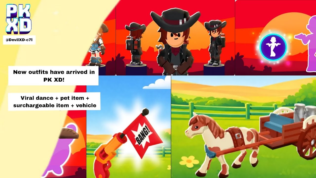 New outfits arrived + viral dance + pet item + holdable item + vehicle