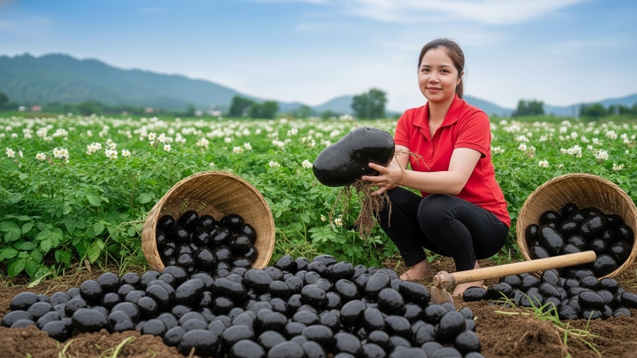 TIMELAPSE - 365 Days Harvesting 1000+kg Mutant Potato on The Field Goes To Market Sell | Farm Life