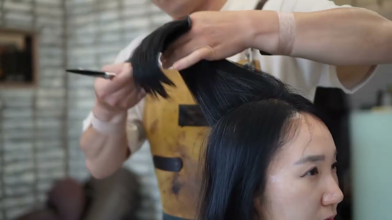 [ASMR] Perfect for Fine & Thin Hair ✂️ | Korean Layered Haircut ASMR