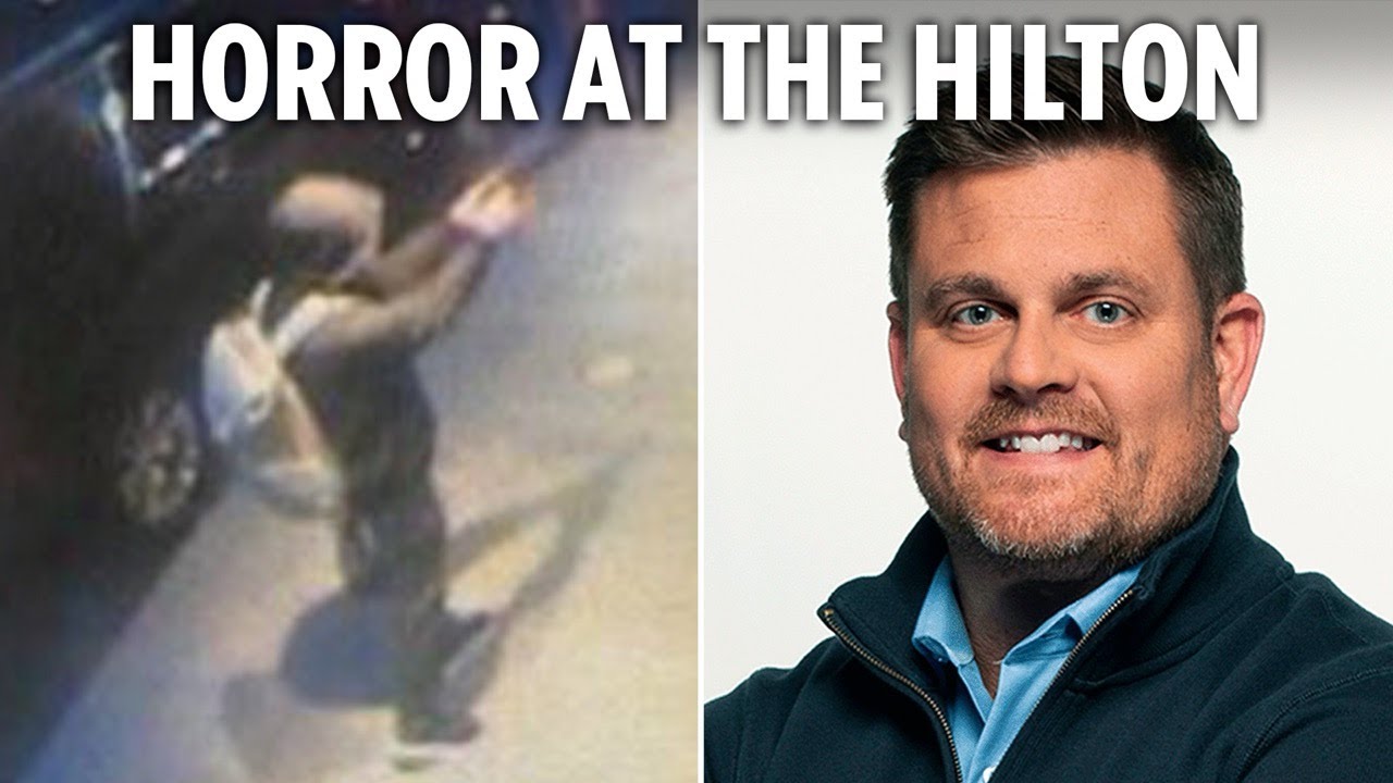 Moment Manhattan assassin shoots dead UnitedHealth CEO Brian Thompson outside Hilton
