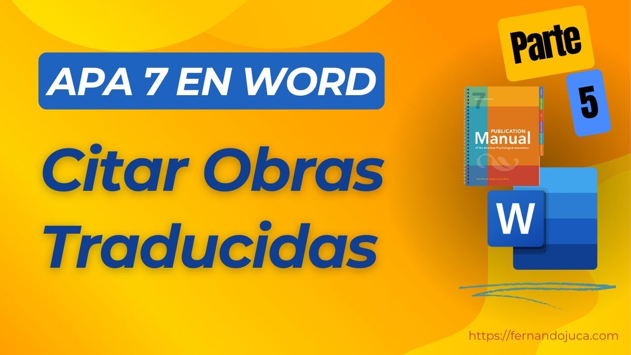 C&oacute;mo Citar Obras Traducidas en APA 7 con Word 📝 | Gu&iacute;a Paso a Paso
