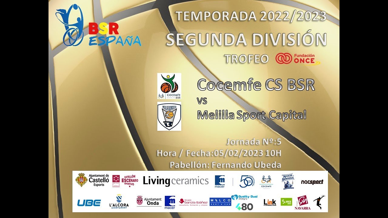 PARTIDO COCEMFE CS BSR   &  MELILLA