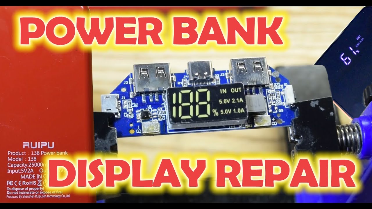 Как отремонтировать дисплей Power Bank