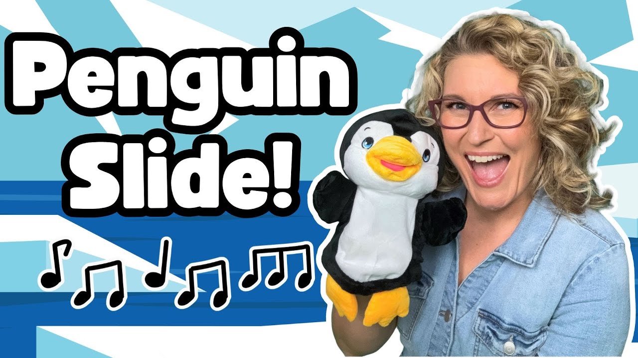 Горка «Пингвин» | Песня о зимнем движении для дошкольников 🐧 🎶