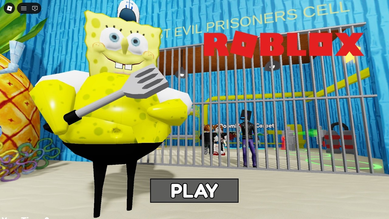 Roblox Gameplay Walkthrough🧙‍♀️SPONGEBOB Prison Run (OBBY) #gamres #youtubevideo #obby