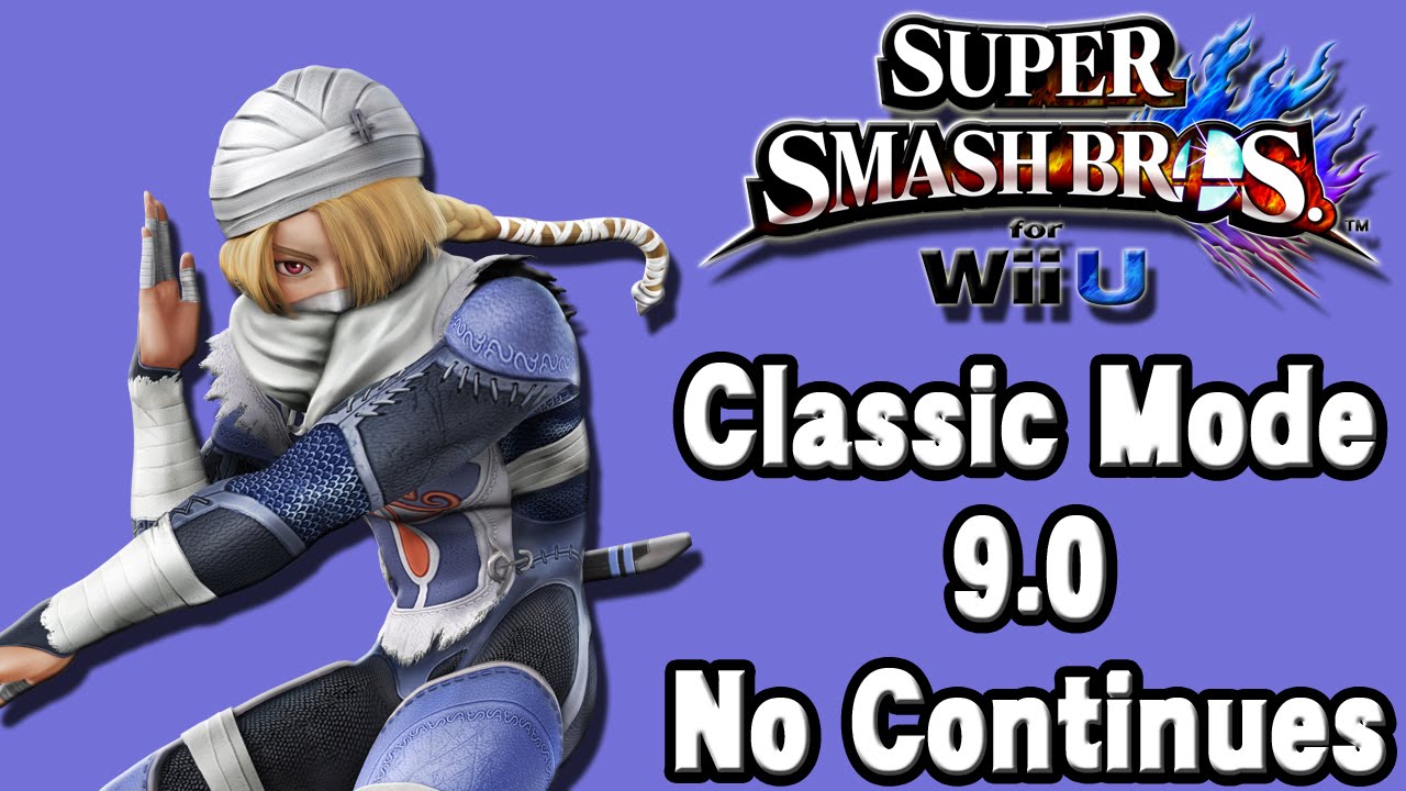 Super Smash Bros. For Wii U (Classic Mode 9.0 No Continues | Sheik) 60fps