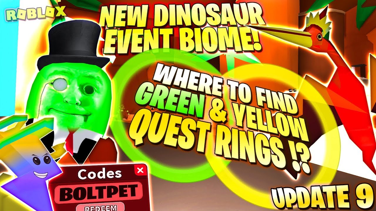 [OLD] YELLOW & GREEN RINGS Dino QUEST ! How & Where to find them 👻 Ghost Simulator Update 9 Roblox