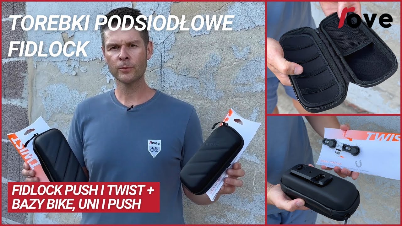 Rowerowe Must-Have: Torebki Podsiodłowe Fidlock PUSH i Fidlock TWIST + bazy Fidlock BIKE, UNI i PUSH