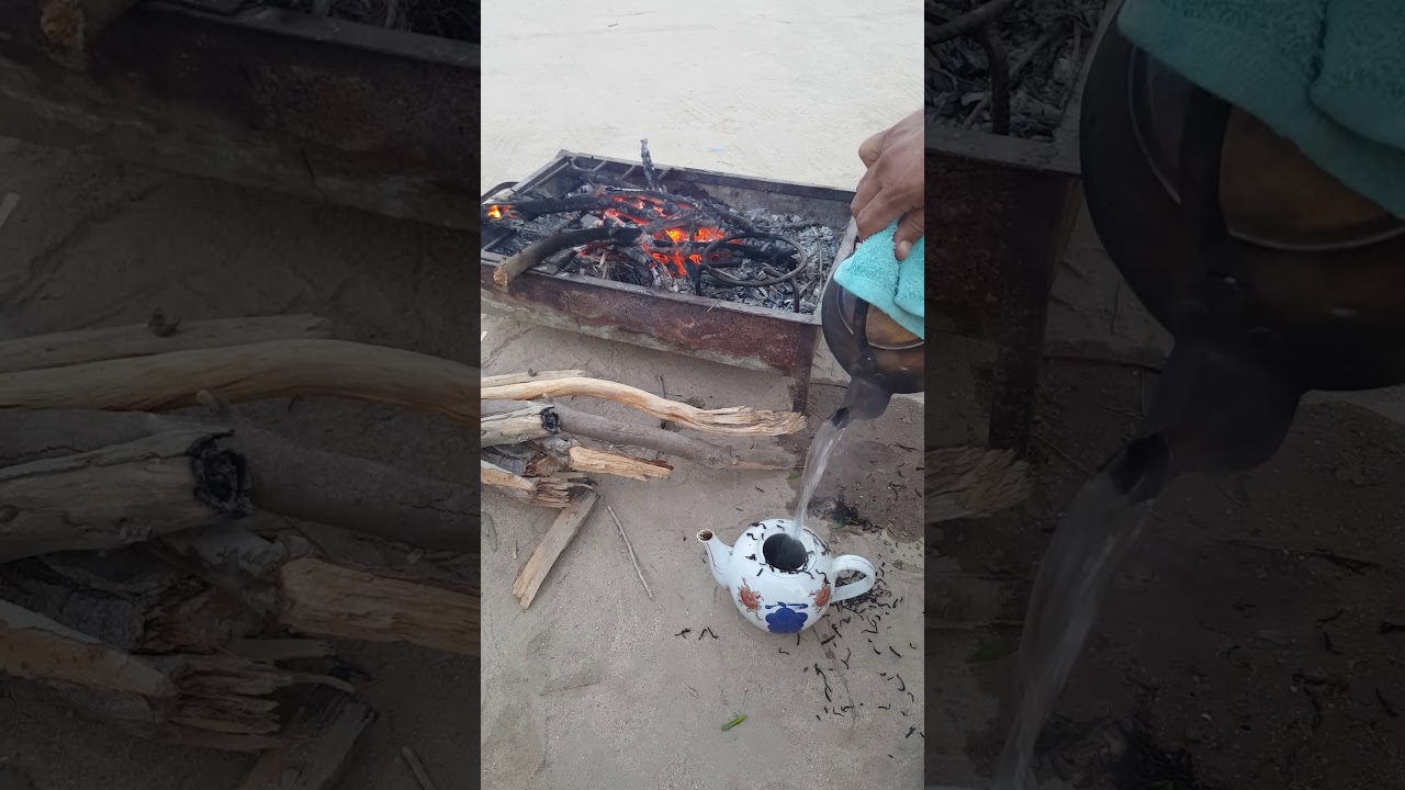طريقة تخدير الشاي شرح كامل من شبت النار لي صبت الغوري..دخان النار دوخ الهندي الي يصورني😂