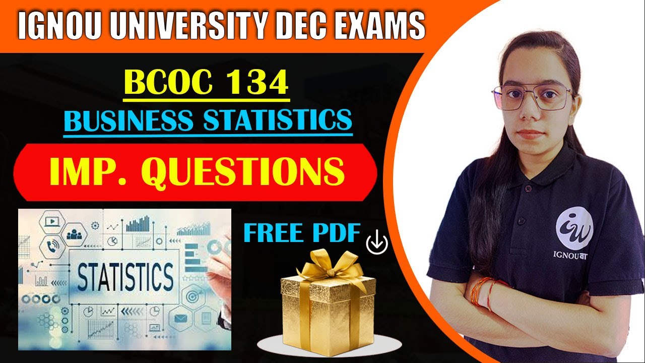 BCOC 134 | BUSINESS MATHEMATICS AND STATISTICS  | IMPORTANT QUESTIONS | IGNOU WALAY