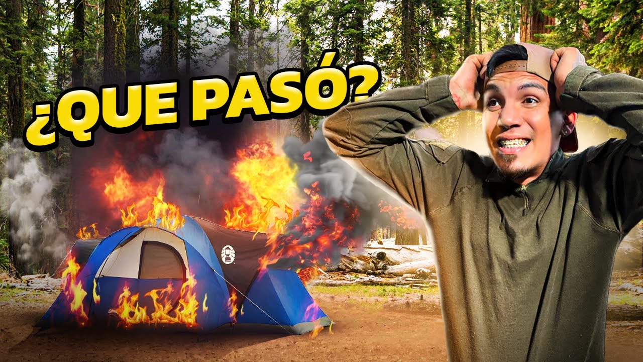 El CHISPITO QUEM&Oacute; el Campamento🔥⛺ en PRUEBA DE CAMPING (Youtubers a Prueba)