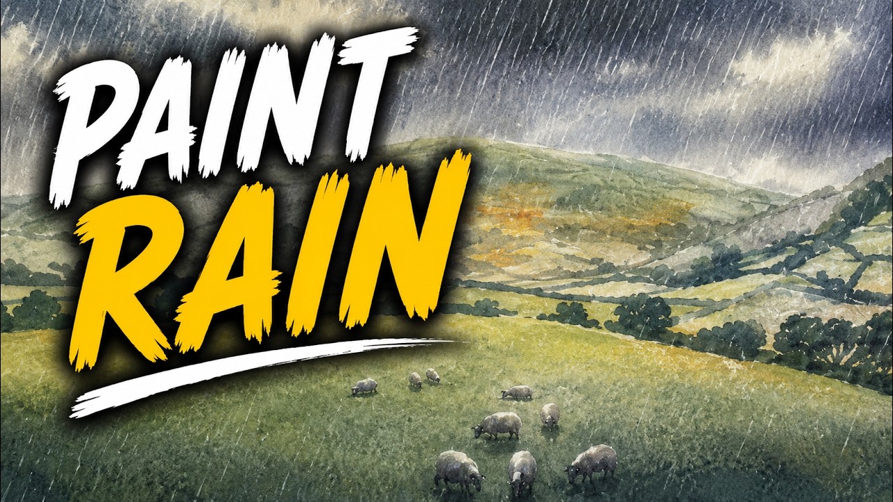 Watercolour demonstration - How to paint distant rain