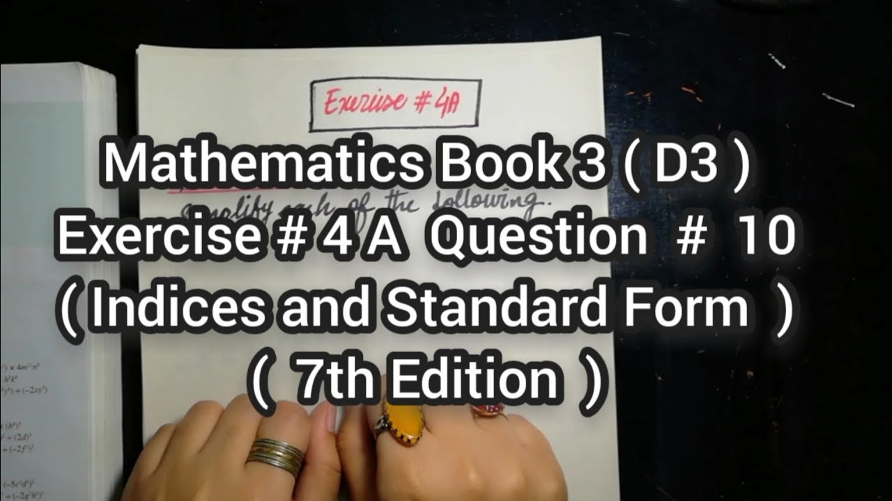 Mathematics Book 3 (D3) |  7th Edition | Exercise # 4 A | Q # 10 | Ifra Syed | in Urdu\Hindi