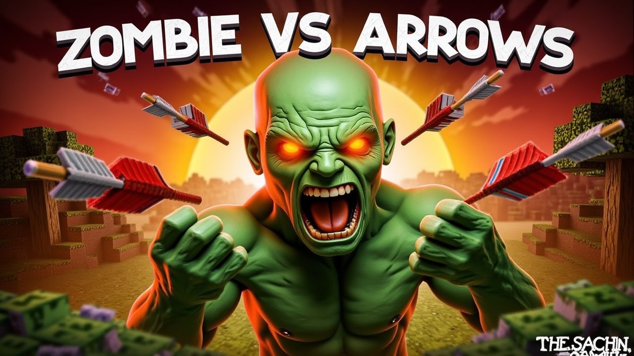 🔴 ARROWS  vs BIG ZOMBIE 🔴  #minecraft #minecraftvideos #shortsfeeds