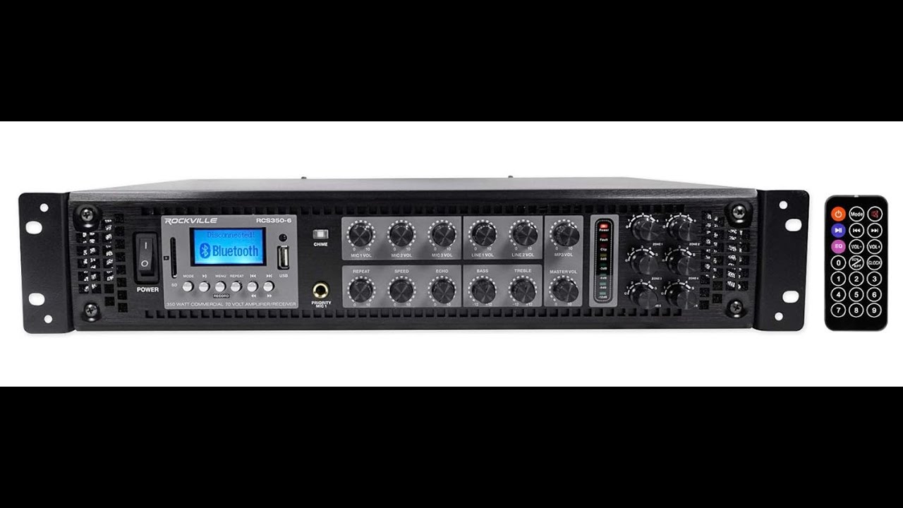 Rockville RCS350-6 350 watt 6 Zone 70 Volt Commercial Amplifier Review - Pros & Cons - Rockville