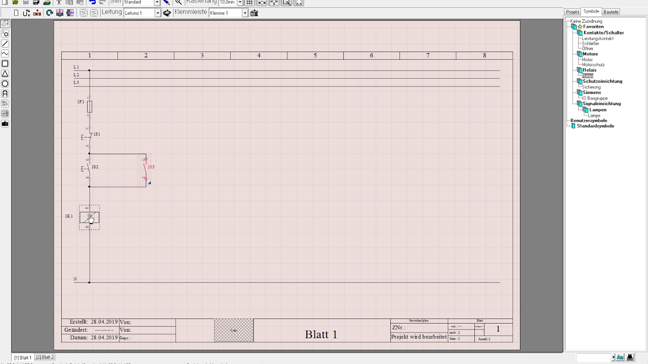 Schaltplan Freeware im Test, Elektroplanung Vorstellung