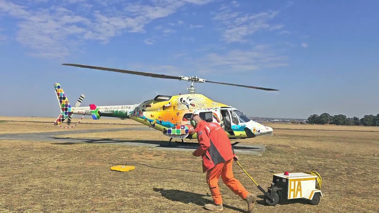 ROCKET HEMS Bell 230 getting airborne