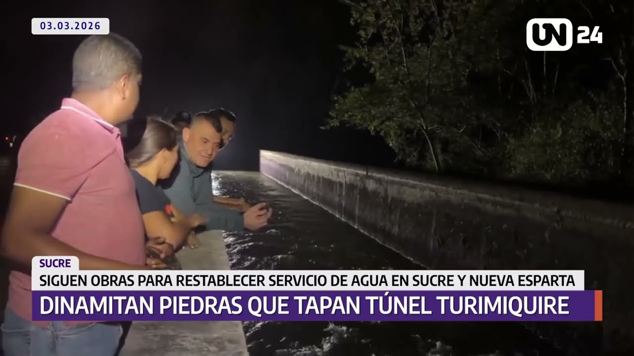 MinAguas dinamita piedras que obstruyen túnel Turimiquire