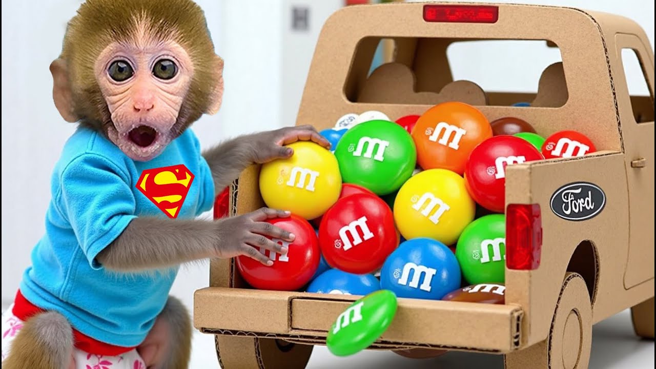 Bebé Mono BonBon Va A Cosechar Hongos Y Prepara Espaguetis Deliciosos En Casa - MONO BONBON ESP