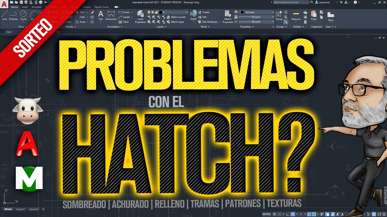 🗼🐄 AutoCAD HATCH Sombreado Achurados 30 SOLUCIONES y TIPS a problemas y errores TUTORIAL en español