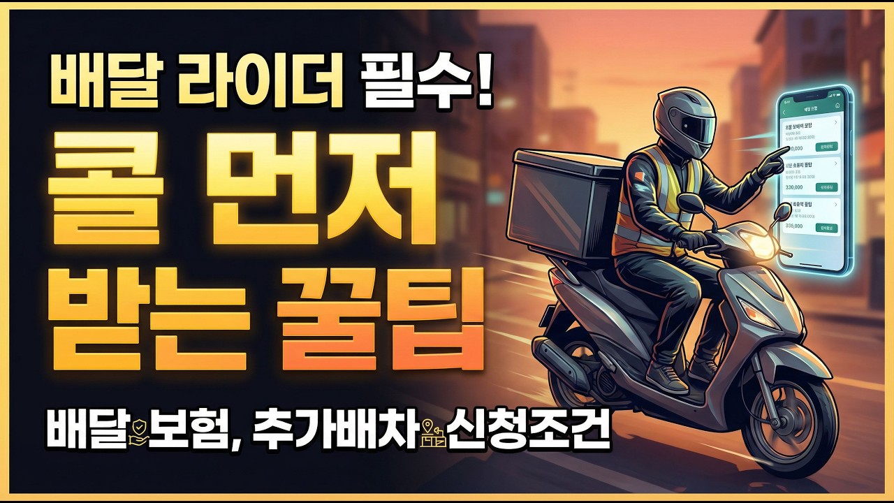 이제야 공개 합니다. 남보다 1콜이라도 먼저받는 방법