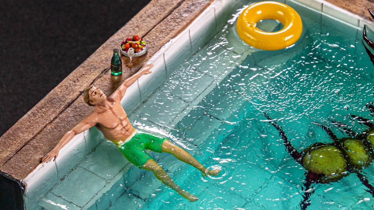 Wake Up Man! / Swimming Pool Diorama / CHITUBOX