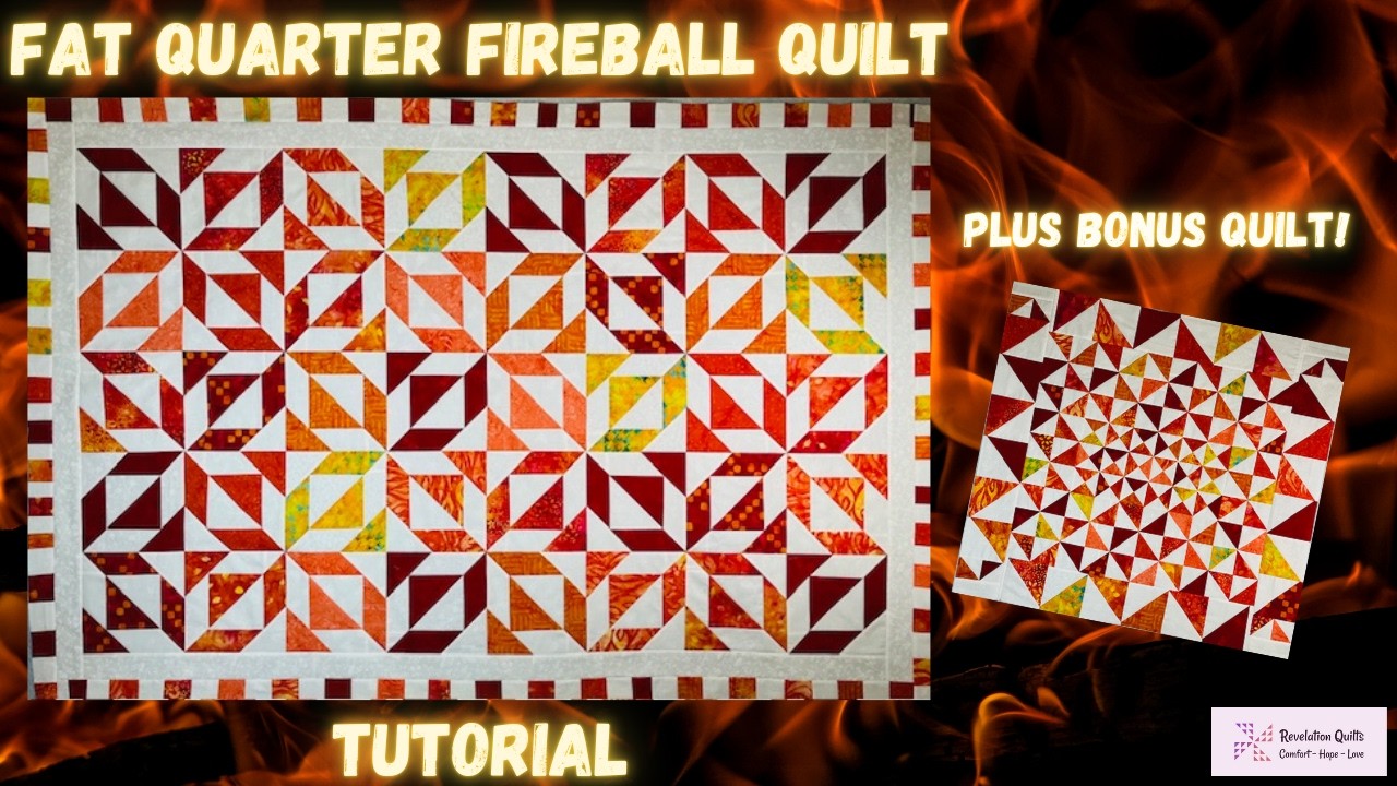 Fat Quarter Fireball — бесплатный урок по шитью + захватывающее бонусное одеяло!