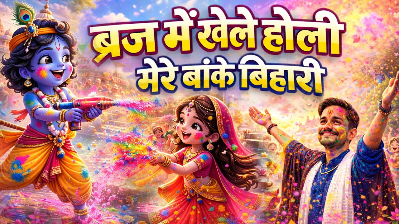 ब्रज में खेले होली मेरे बांके बिहारी | Radha Krishna Holi Bhajan 2026 | Braj Ki Holi Song