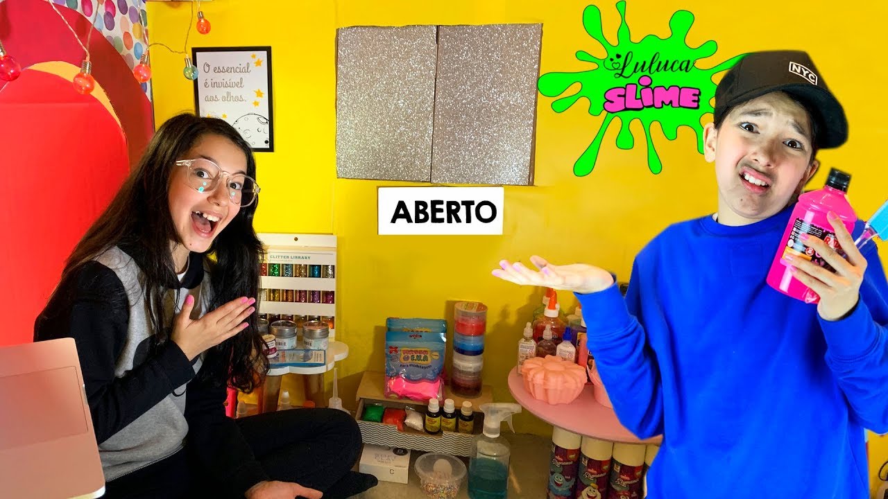 TRANSFORMEI MINHA CASA DE PAPELÃO EM UMA LOJINHA DE SLIME | Luluca