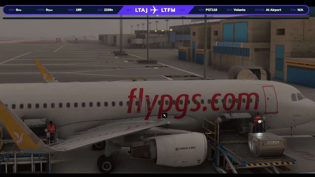 Canada Virtual Air-- MSFS2020-- Fenix A320 --  LTAJ ( Gaziantep)  to LTFM ( Istanbul) -- GSX -- 2K