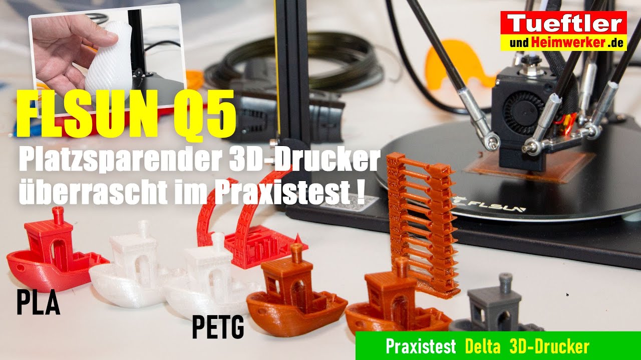 Flsun Q5 Test:  Einstieg und Praxistest zum preiswerten Delta 3D-Drucker