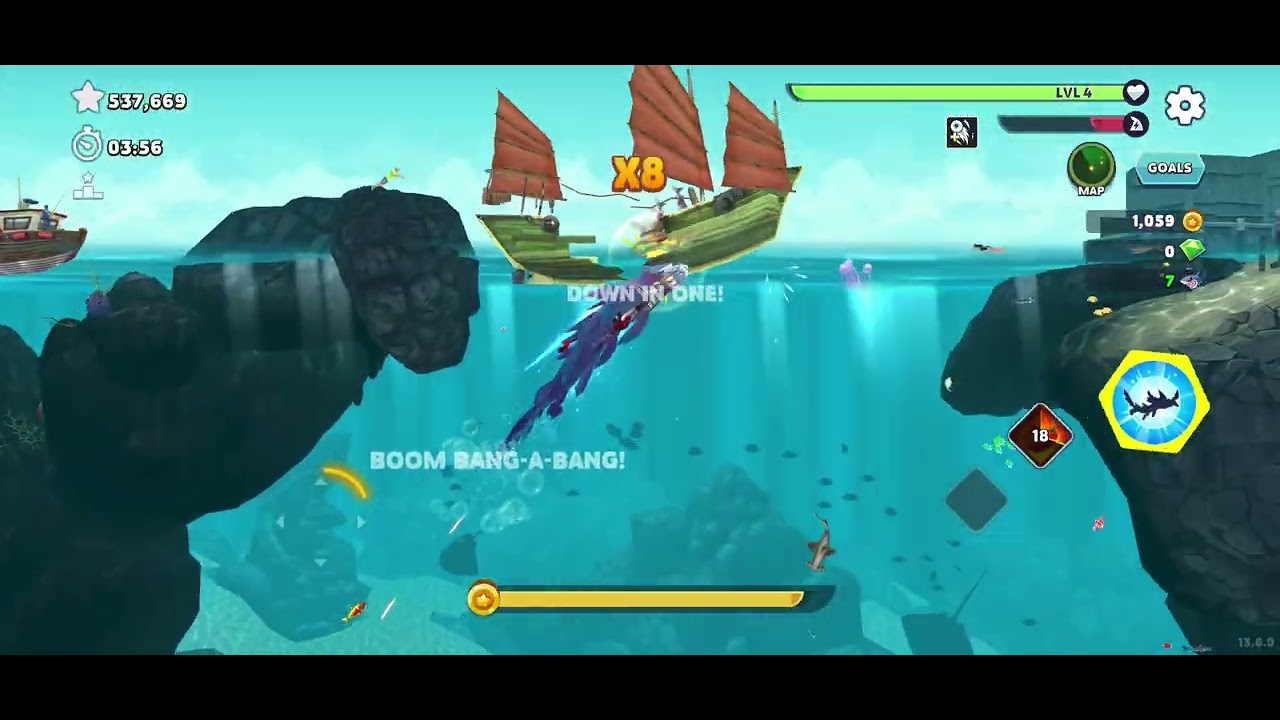 Day 146-I play Hungry Shark Evolution🦈#games #hungryshark #gameplayvideos 