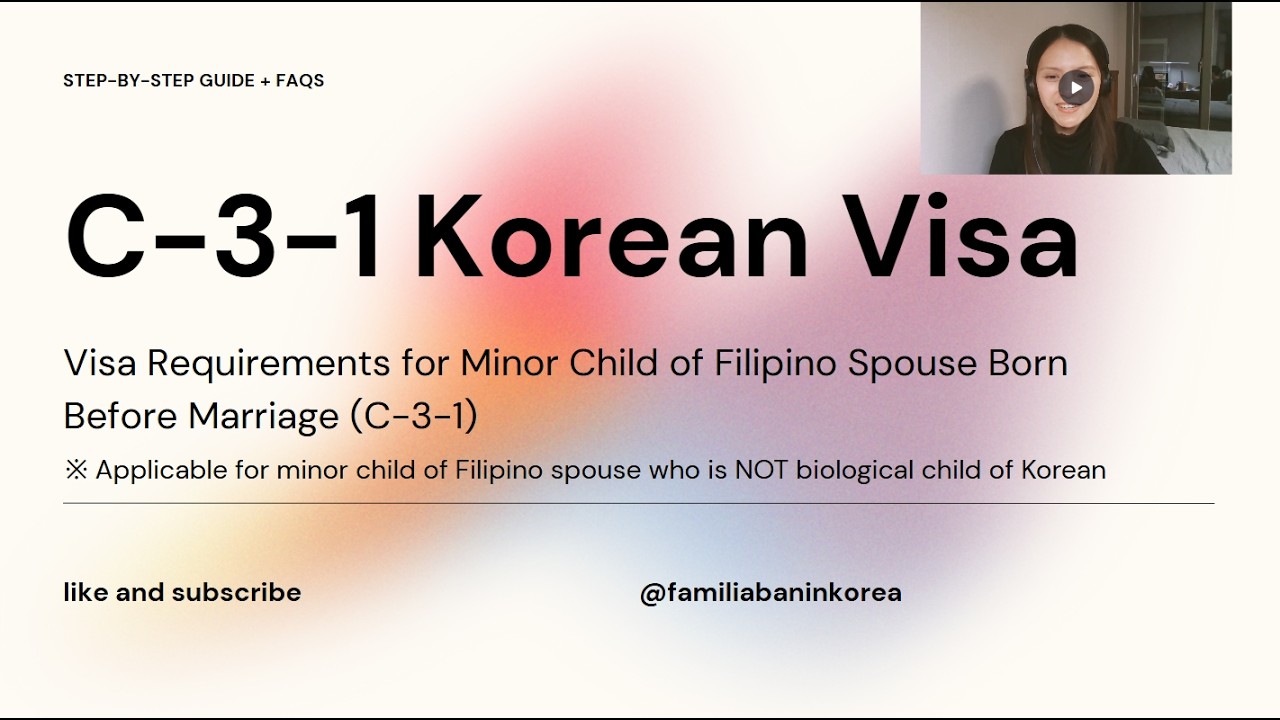 How to Apply for a C-3-1 Visa for Kids in Korea | Requirements & Real Experience