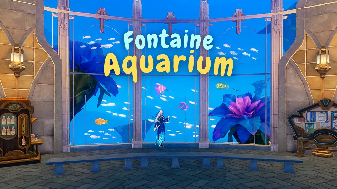 Fontaine Aquarium 🐠 || Genshin Serenitea Pot Design (Swirling Isles)