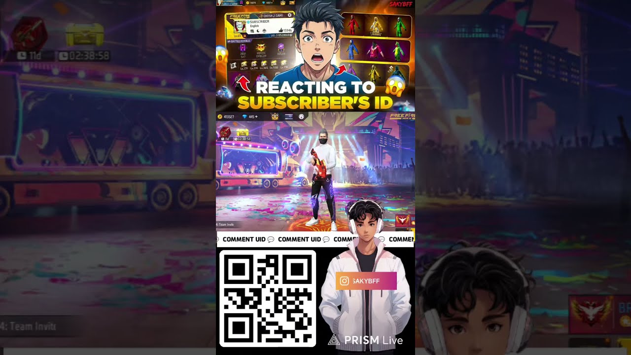 SAKYB FF LIVE FreeFire Giveaway #live #shortsfeed #viral