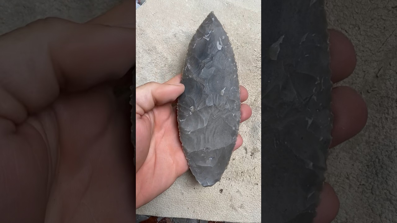 Georgetown Flint Biface #flintknapping #knife #blade #asmr #spear #arrowheads #chert #flint