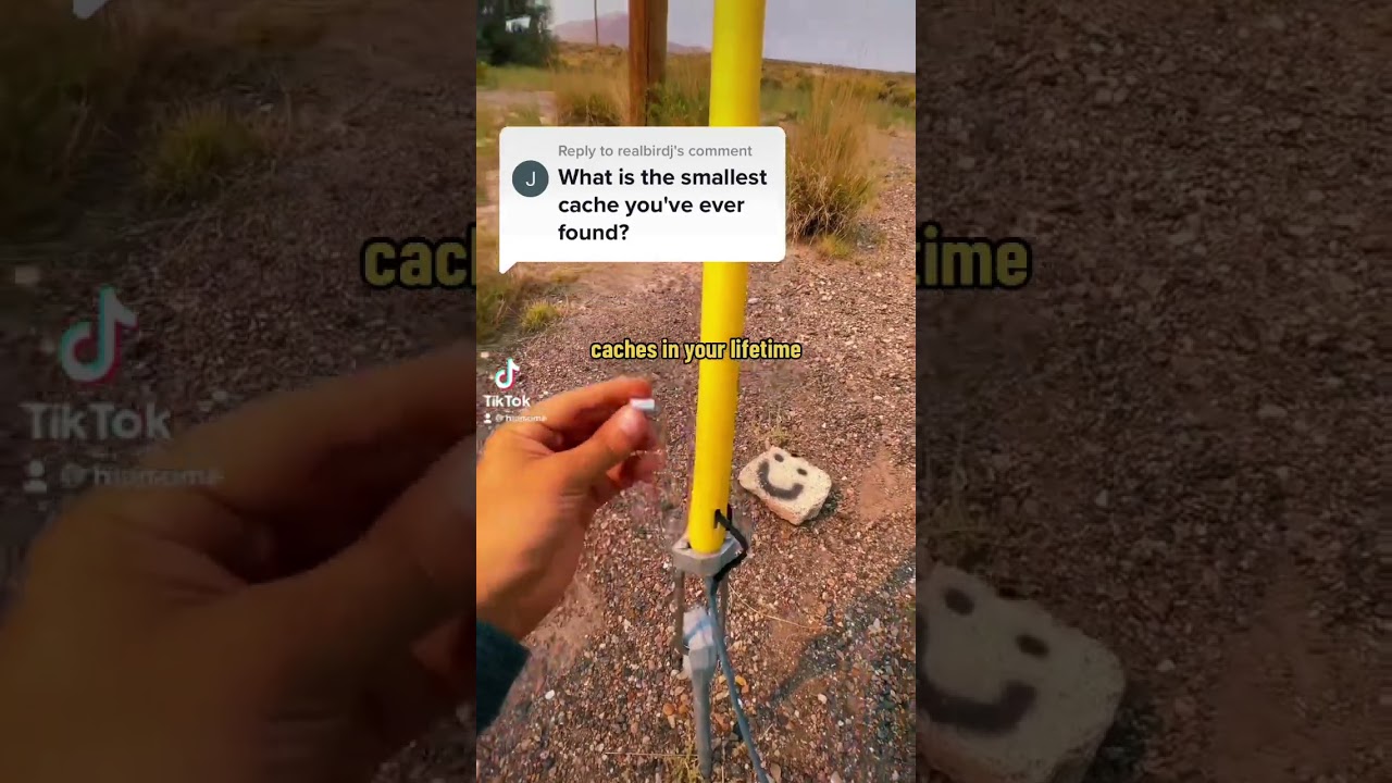 What&rsquo;s the SMALLEST GEOCACHE IN THE WORLD?! It&rsquo;s a nano cache, just big enough to fit the log! 📑