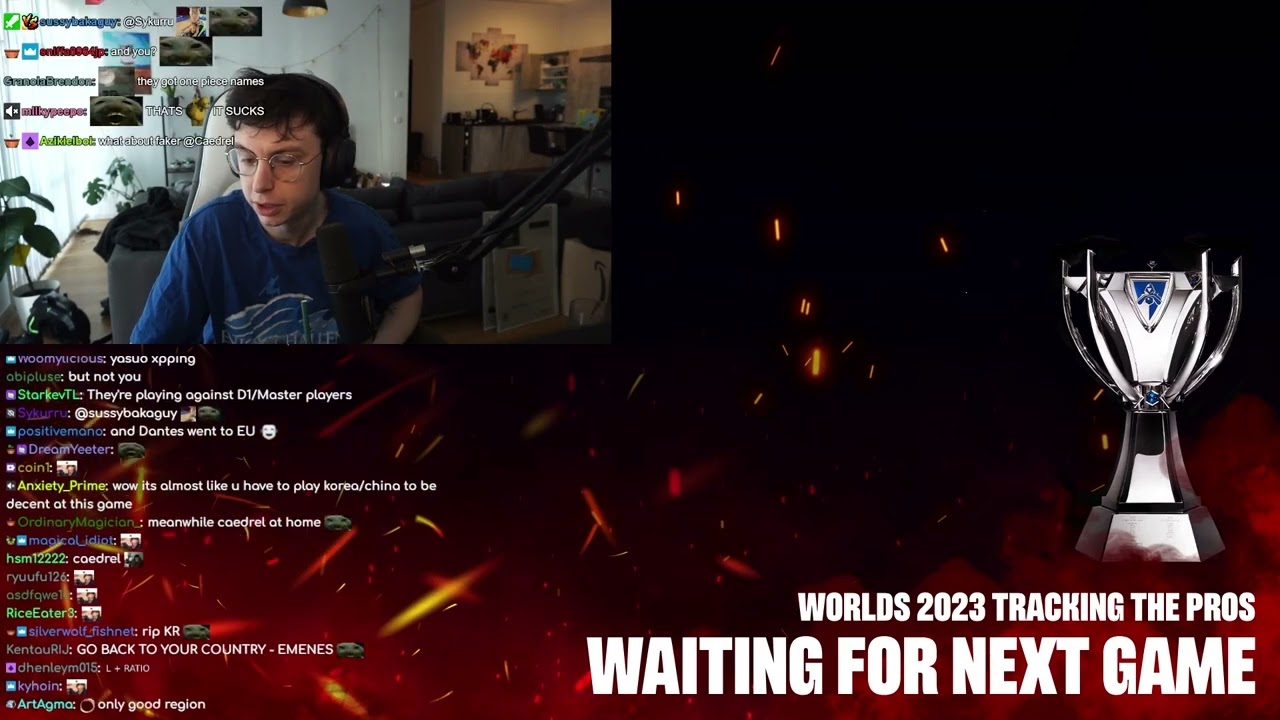 Caedrel tracking pro WORLDS 2023 KOREA SEVER FULL VODS DAY 1