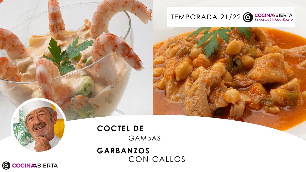 COCTEL de gambas 🦐 y GARBANZOS con callos 🍲 ¡Recetas deliciosas! Cocina Abierta de Karlos Arguiñano