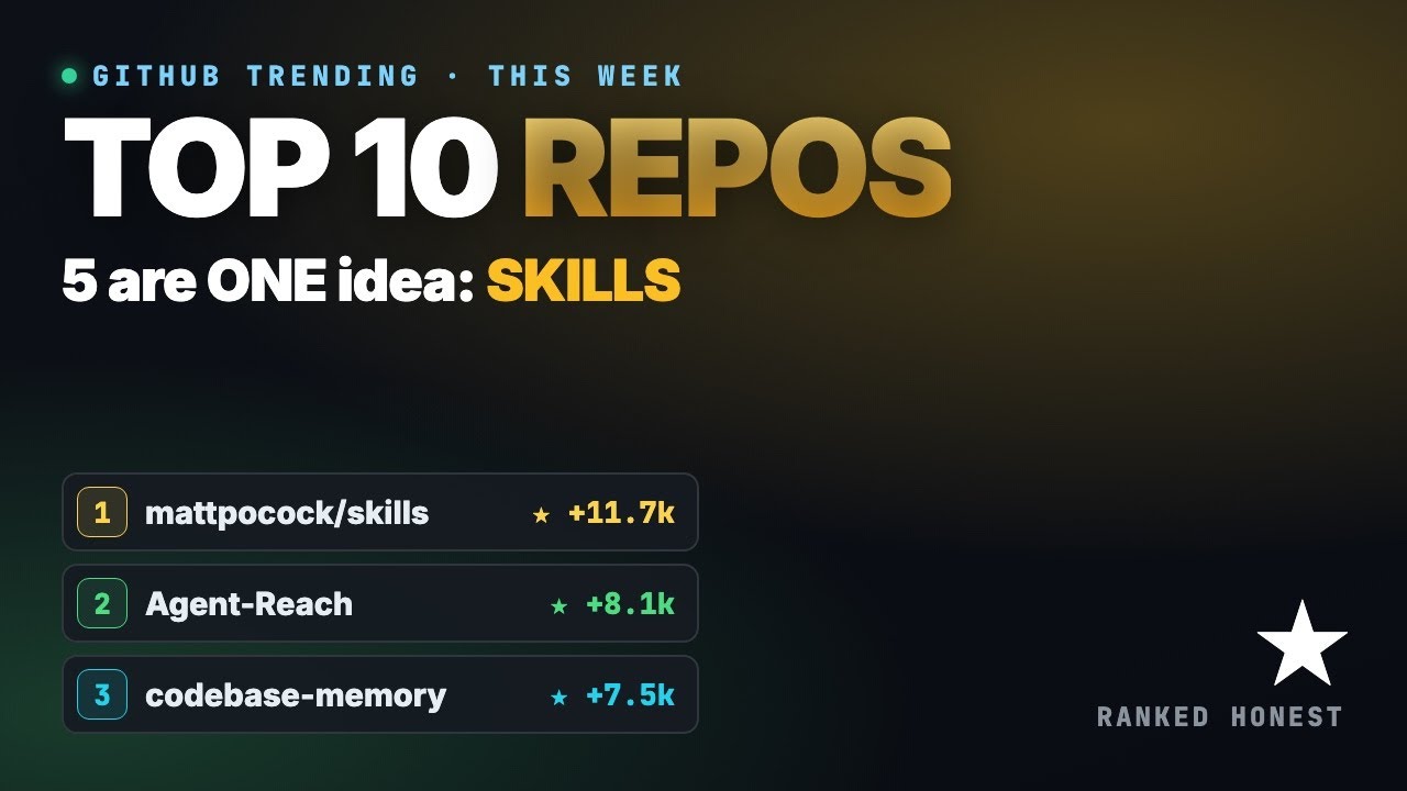 Top 10 Trending GitHub Repos This Week &mdash; 5 Are Secretly ONE Idea